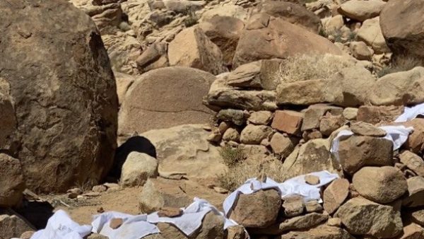 Handkerchiefs at altar of Mount Sinai